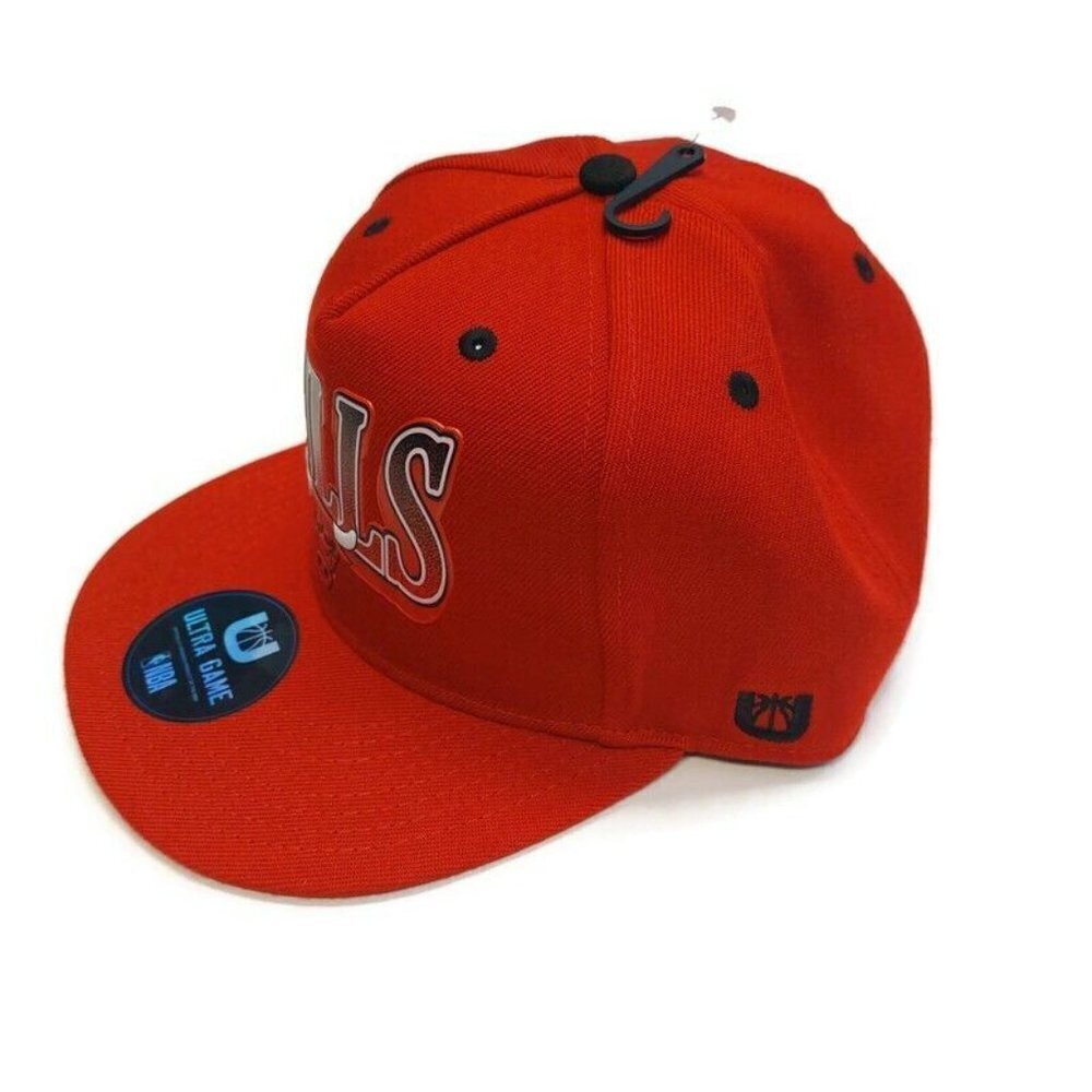 Ultra Game Men's Chicago Bulls Snapback Hat Cap Red One Size Fits Most - Picture 5 of 7
